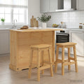 Keuken Eiland Set 3 St Honing Wax 112 X 70 X 91,5 Cm