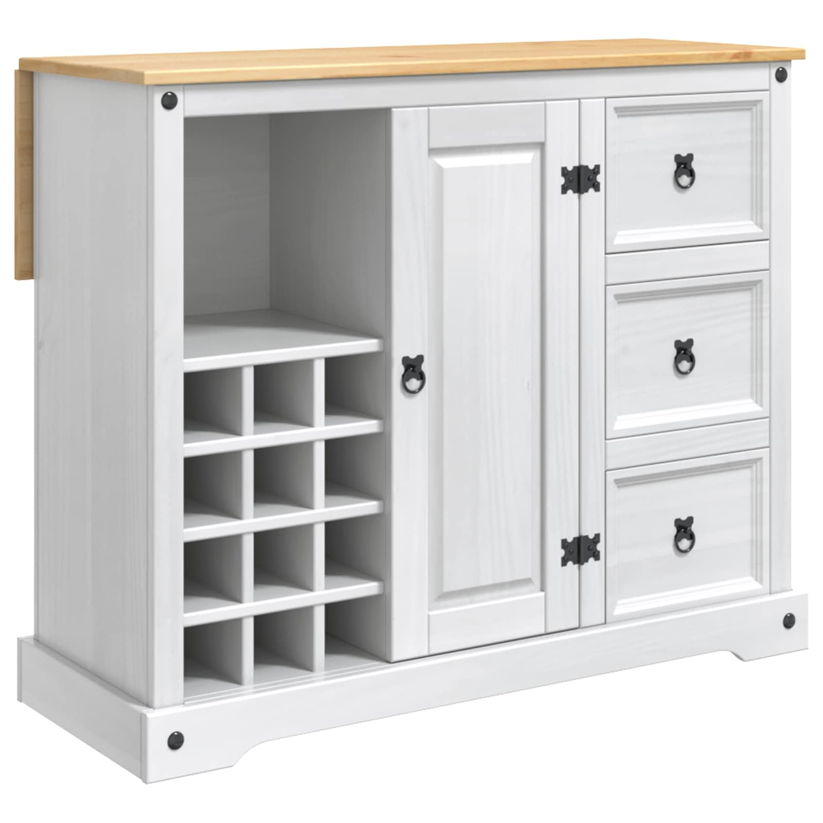Keukenopslag Met Lade Wit En Honing Was 112 X 70 X 91,5 Cm