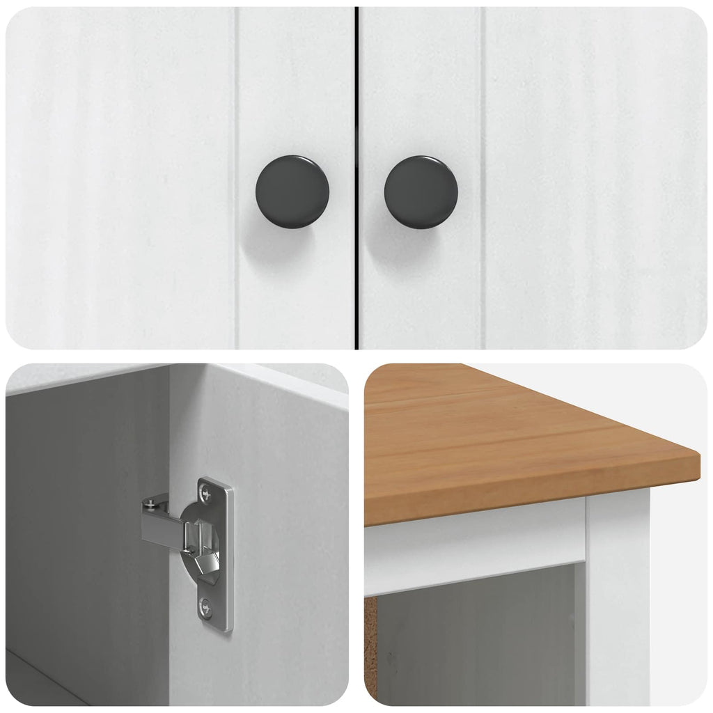 Magnetron Dressoir Panama Wit En Honing Was 99.5 X 44 X 86.5 Cm