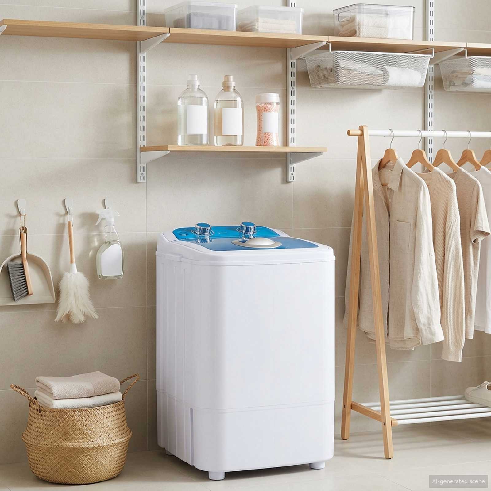 Mini Wasmachine Met Enkele Wasbak 4,6 Kg