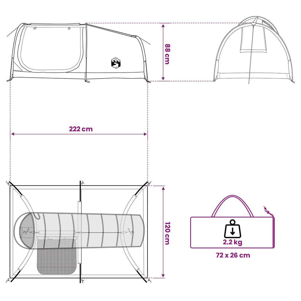 Hiking Tent Waterdicht Legergroen